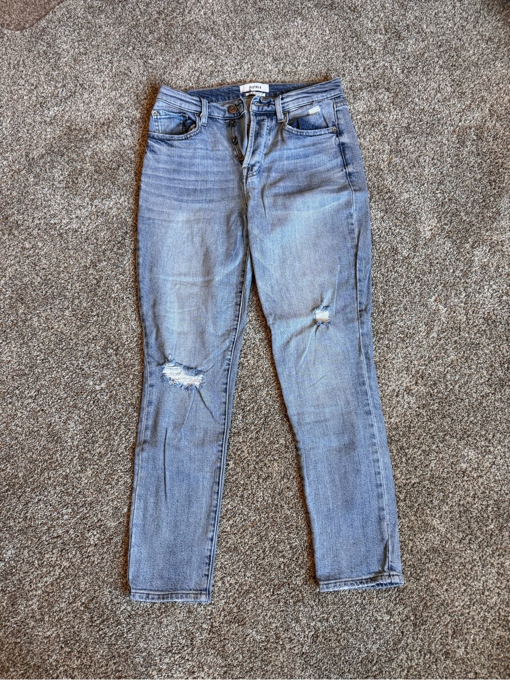 Light Blue Distressed Women's Jeans - Pistola